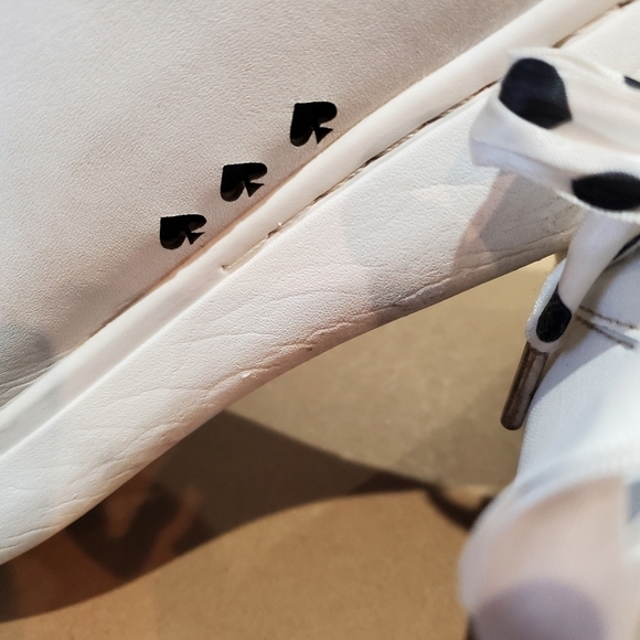 Kate Spade Polka Dot lace white sneakers Size 9.5 - Picture 10 of 11